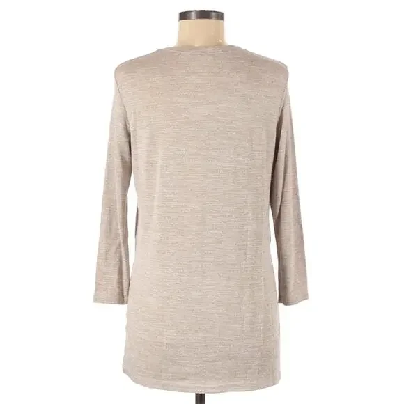 ZARA The World Is My Catwalk high low slub knit graphic tee Size S - Picture 6 of 7